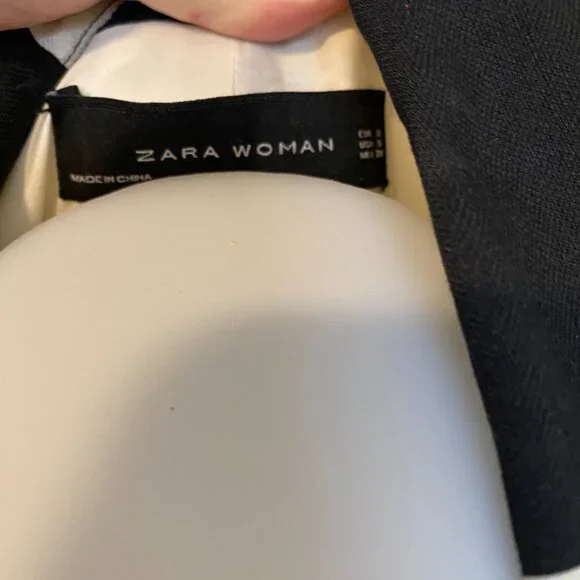 Women's Long Black and Cream Duster Coat - Could be worn as a dress -Activewear - Picture 10 of 10